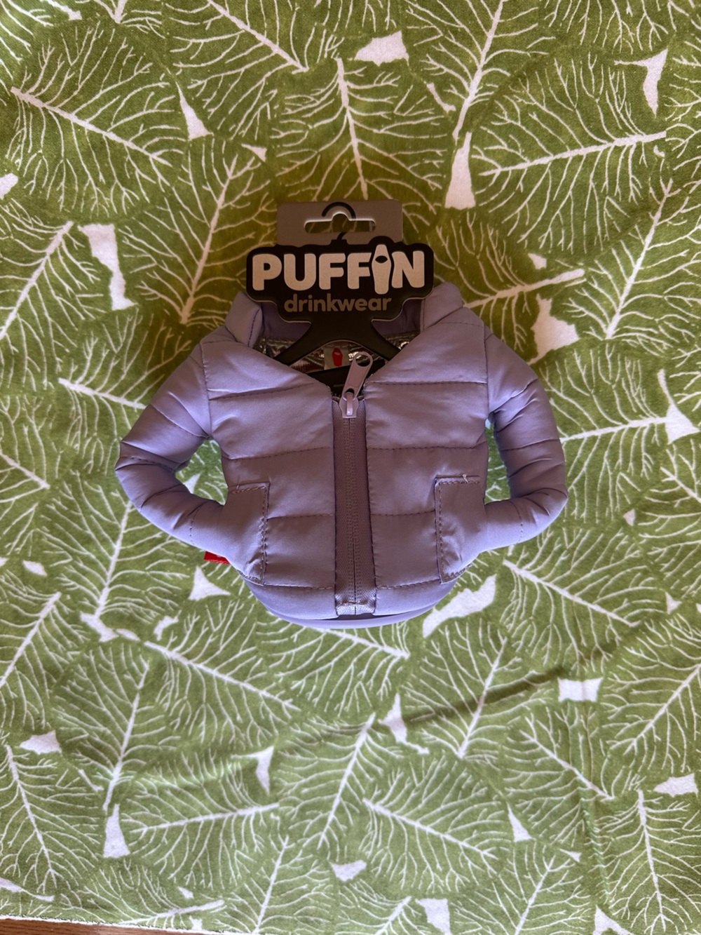 Drinkwear Lavender Puffer Jacket Bottle Sleeve